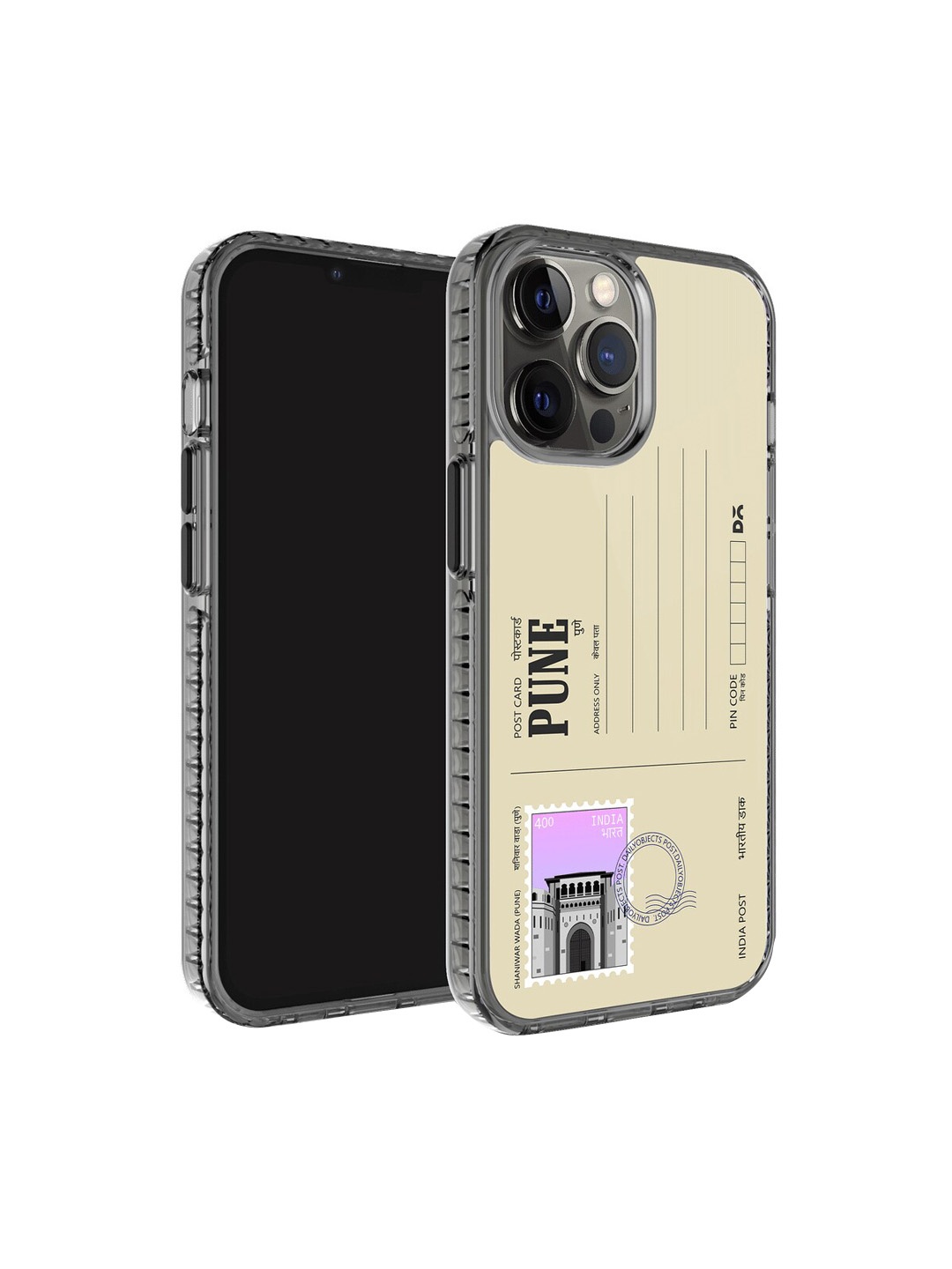 

DailyObjects Postcard Printed iPhone 12 Pro Max Phone Back Case, Beige