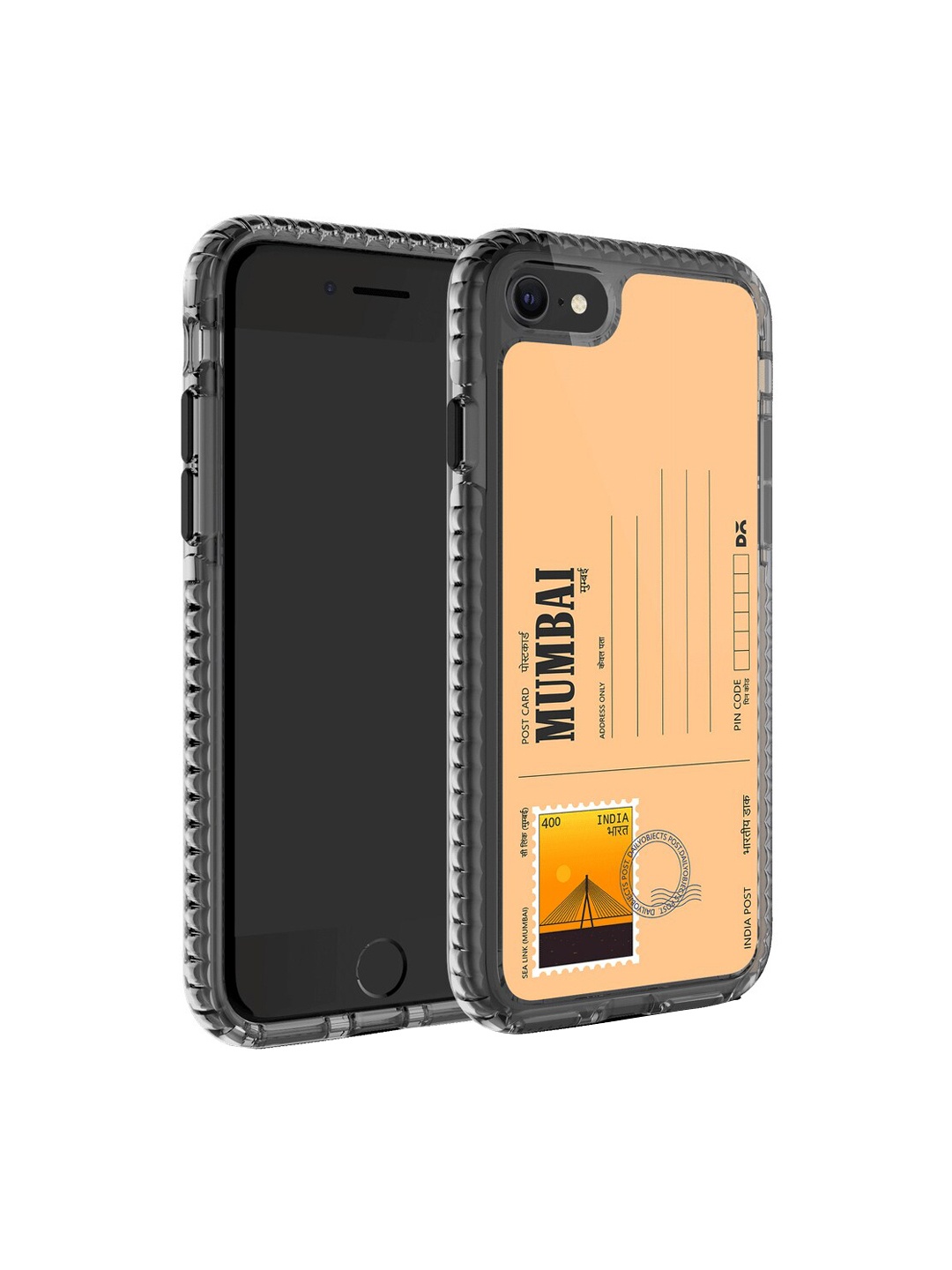 

DailyObjects Postcard Printed iPhone 7 Phone Back Case, Peach