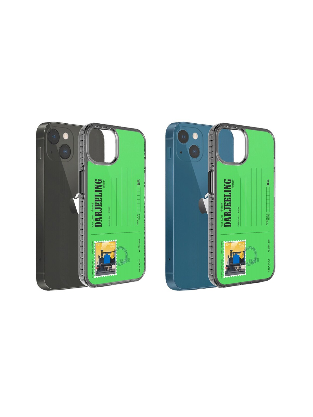 

DailyObjects Postcard Printed iPhone 13 Phone Back Case, Green