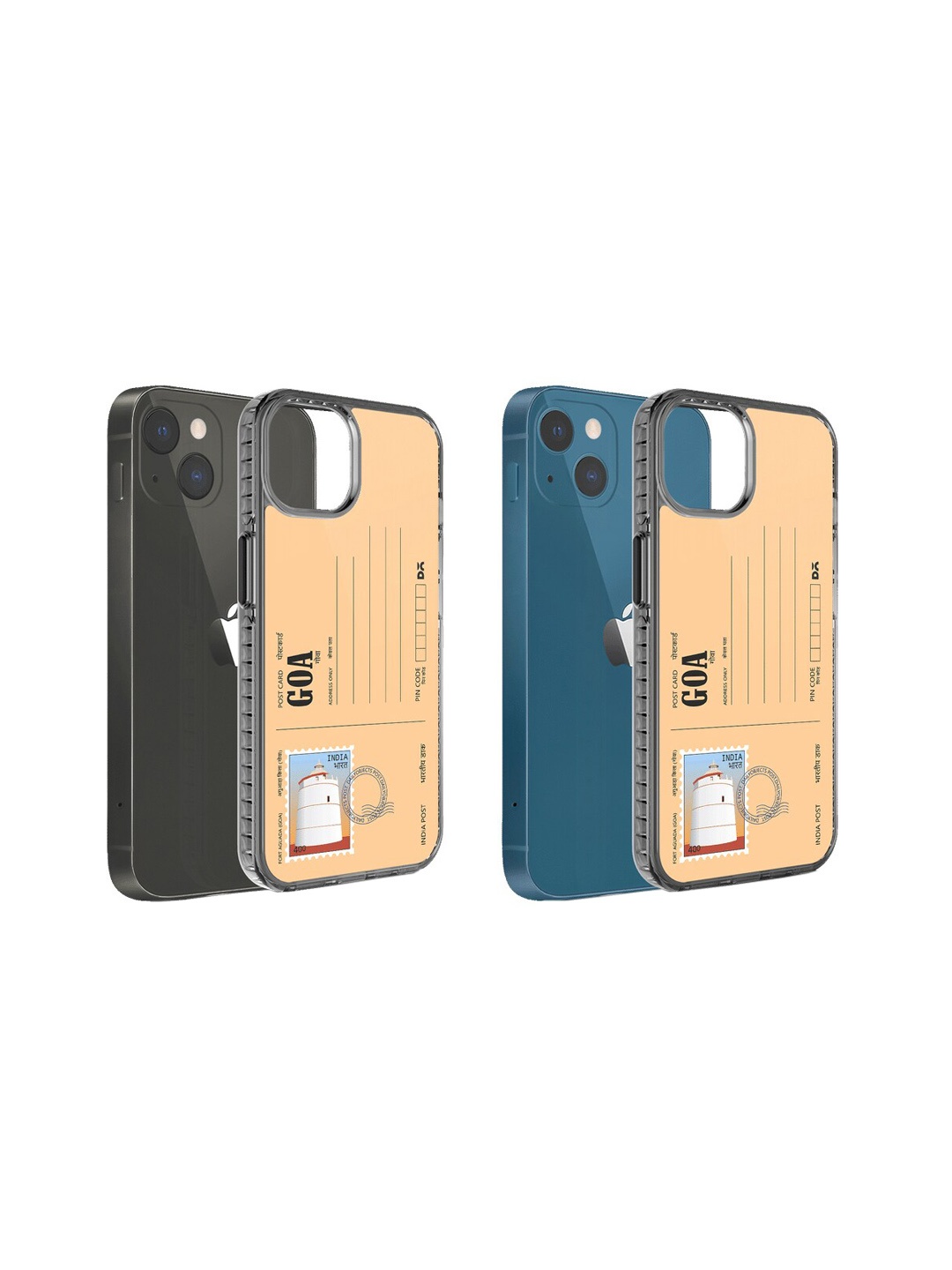 

DailyObjects Unisex Printed iPhone 14 Plus Back Case, Peach