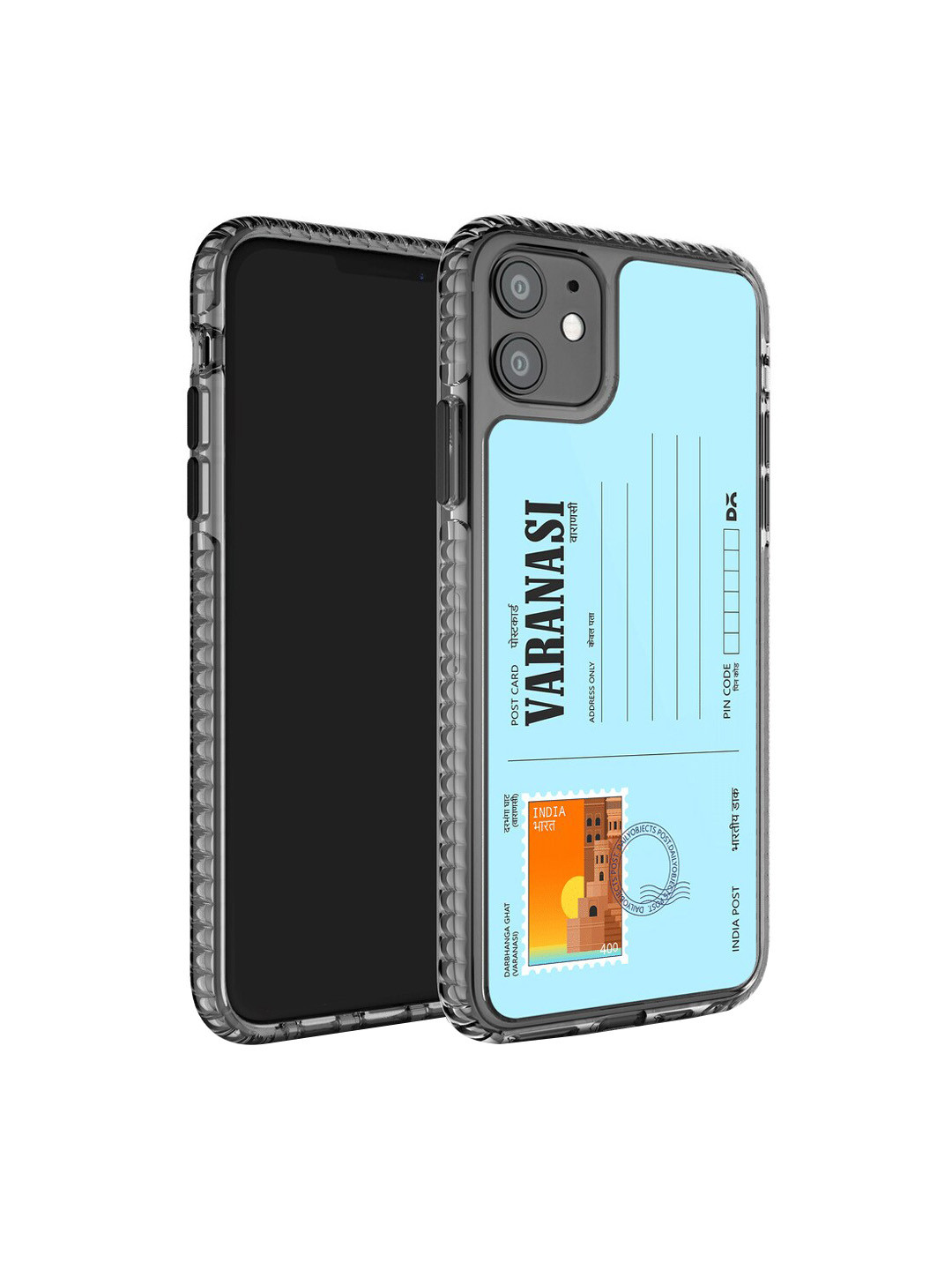 

DailyObjects Postcard Printed iPhone 11 Phone Back Case, Blue