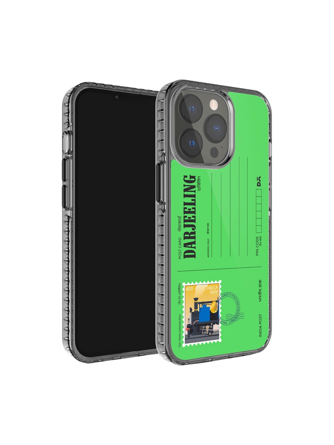 

DailyObjects Postcard Printed iPhone 14 Pro Back Case, Green