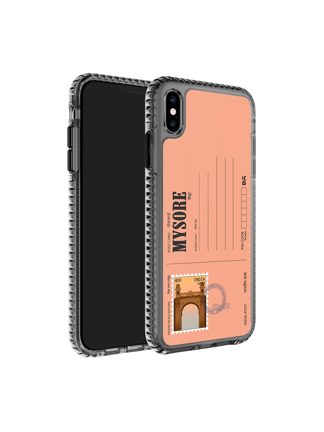 

DailyObjects Printed iPhone XS Max Back Case, Peach