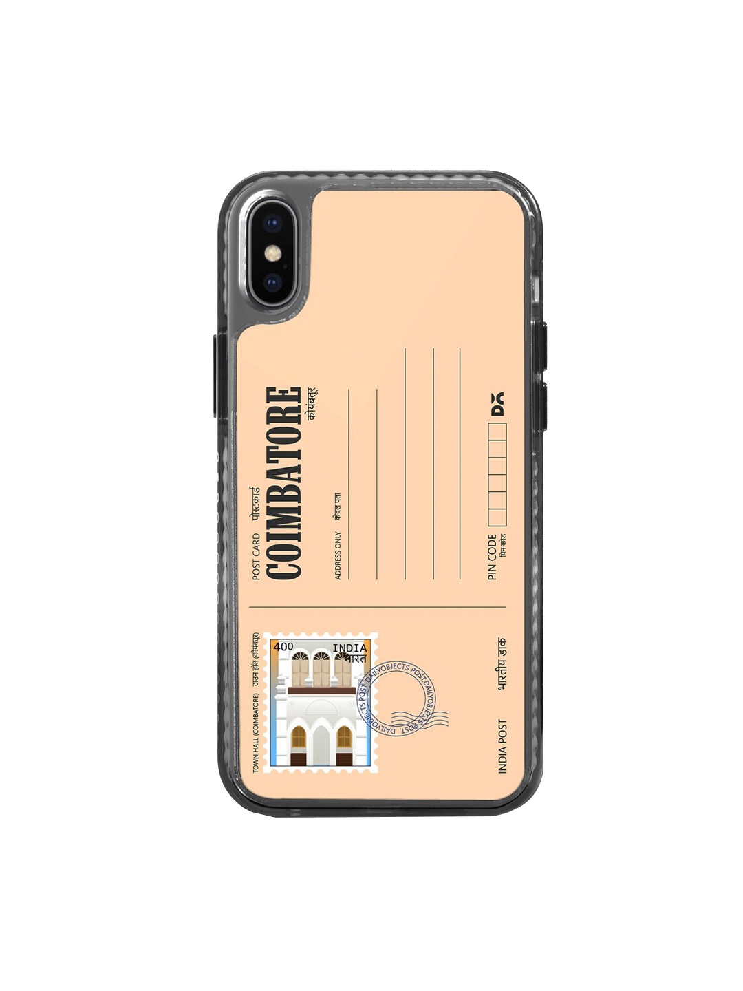 

DailyObjects Postcard Printed iPhone XS Phone Back case, Beige