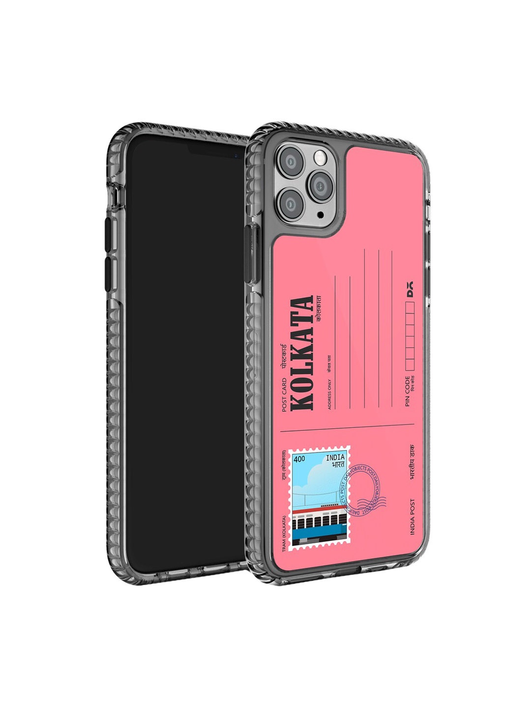 

DailyObjects Postcard Printed iPhone 11 Pro Max Back Case, Pink