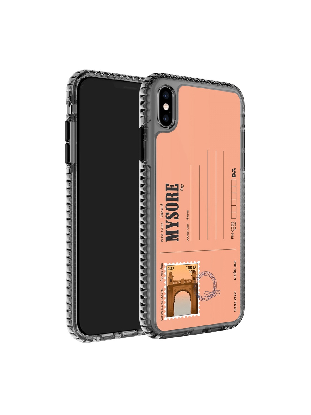 

DailyObjects Postcard Printed iPhone X Back Case, Peach