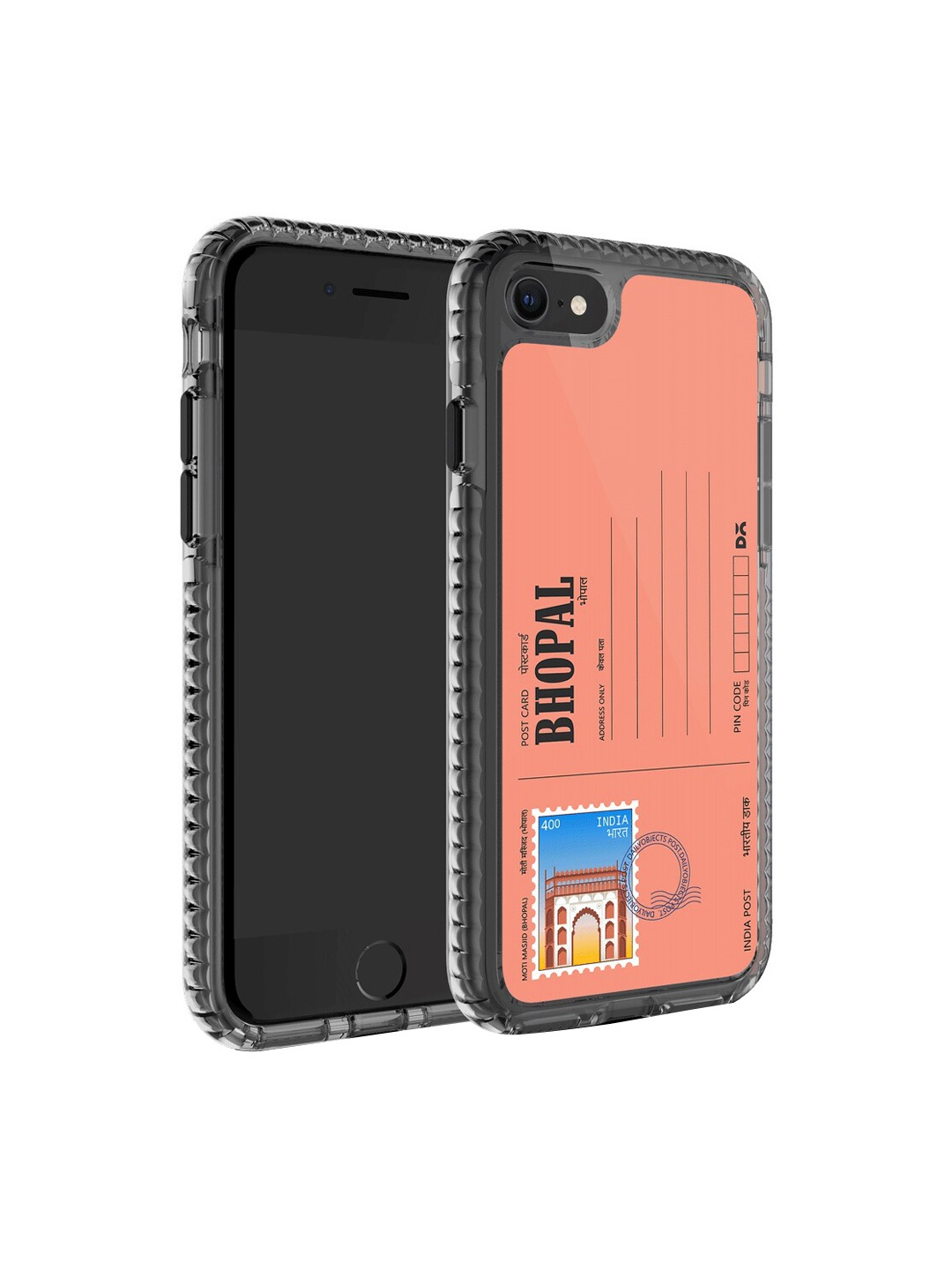 

DailyObjects Unisex Printed iPhone 7 Back Case, Peach
