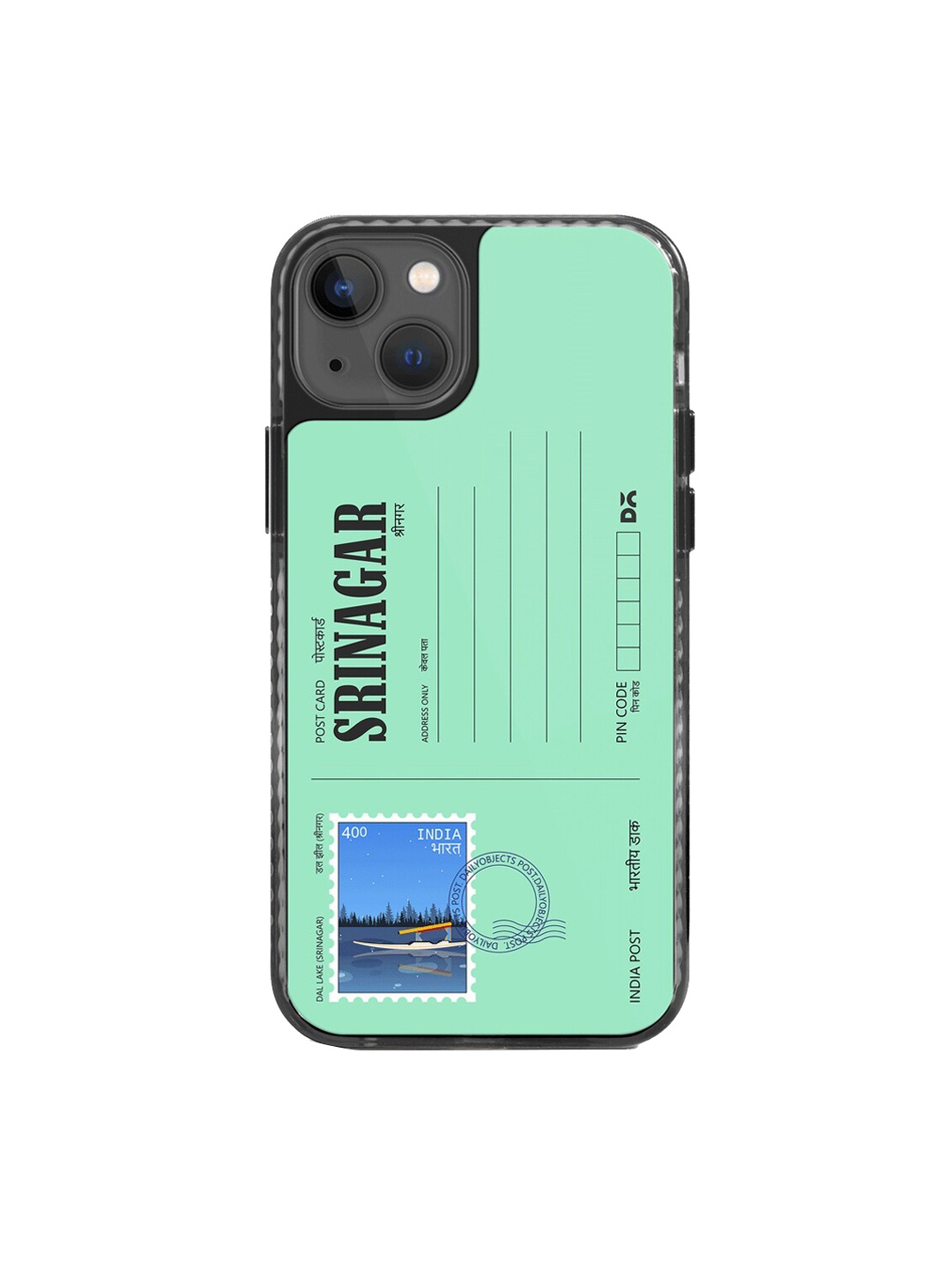 

DailyObjects Postcard Printed iPhone 13 Mini Phone Back case, Green