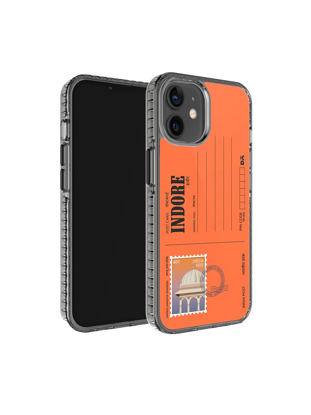 

DailyObjects Postcard Printed Impact Resistant iPhone 12 Mini Phone Back case, Orange