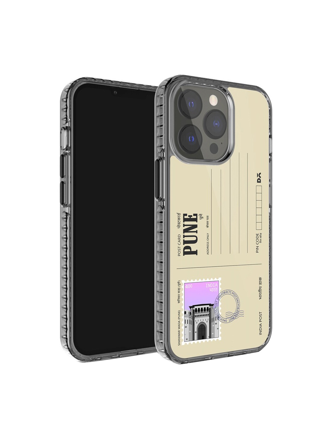 

DailyObjects Postcard Printed iPhone 14 Pro Phone Back case, Khaki