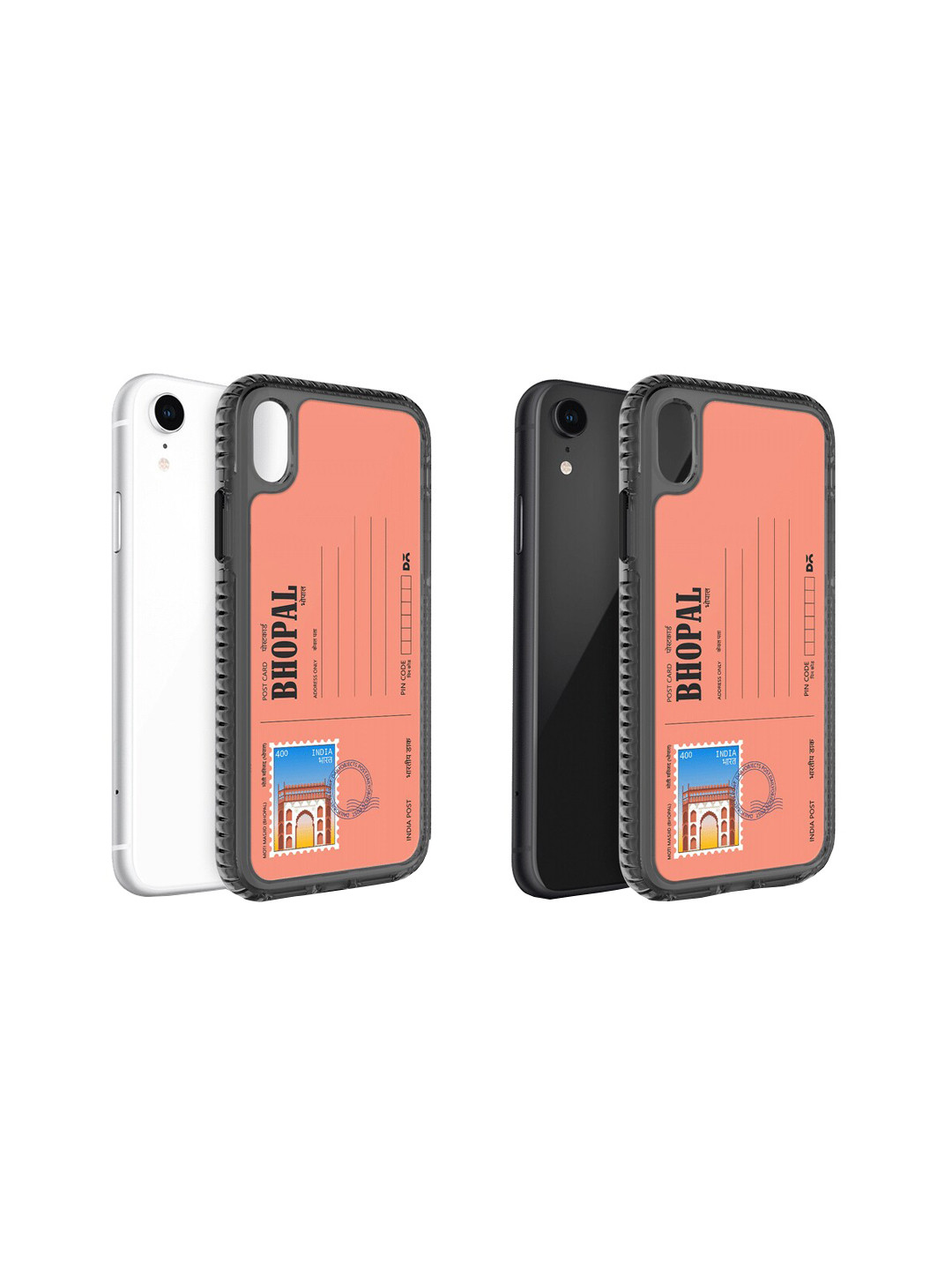 

DailyObjects Postcard Printed iPhone XR Phone Back case, Peach