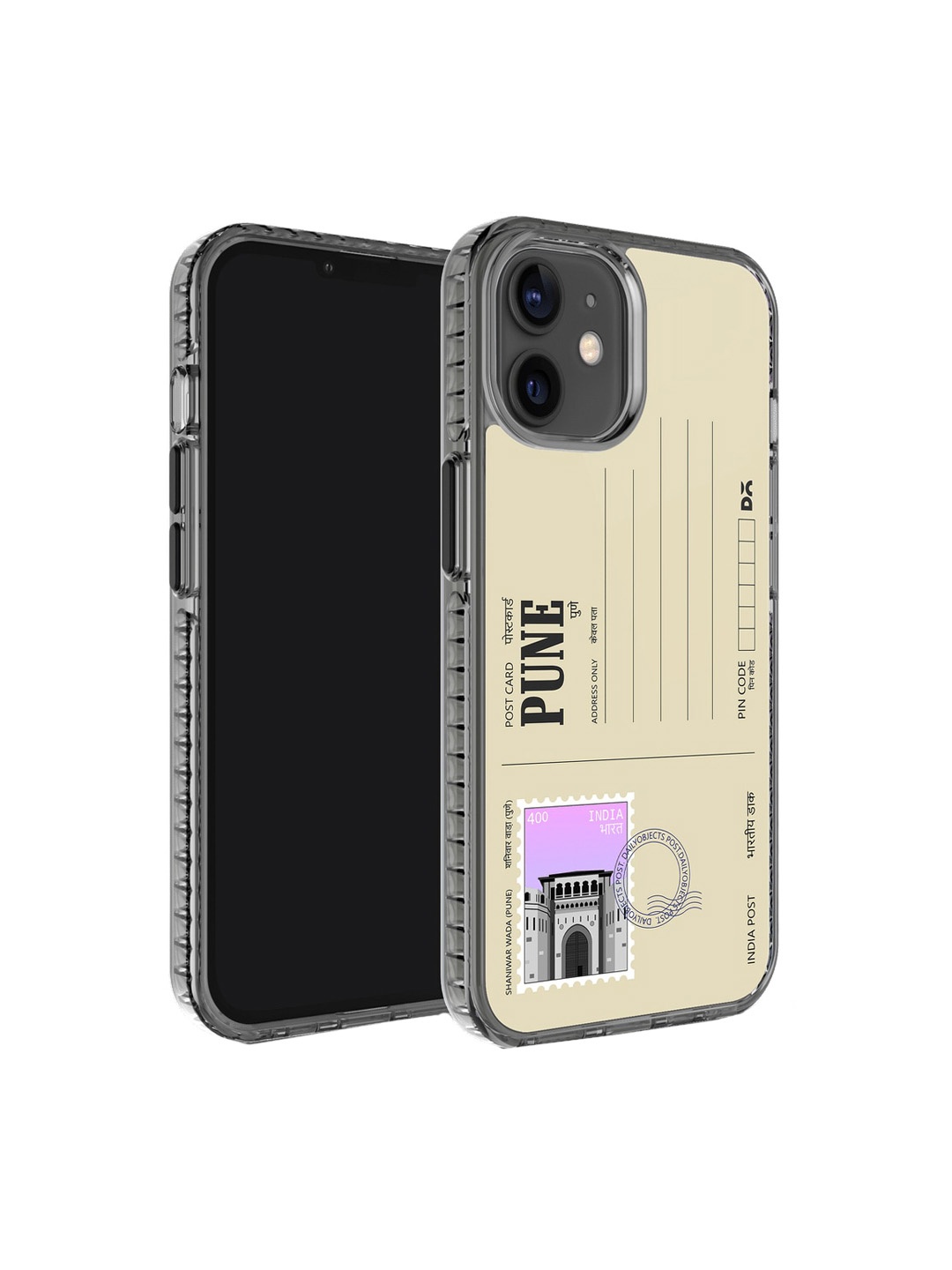 

DailyObjects Postcard Printed iPhone 12 Phone Back case, Khaki