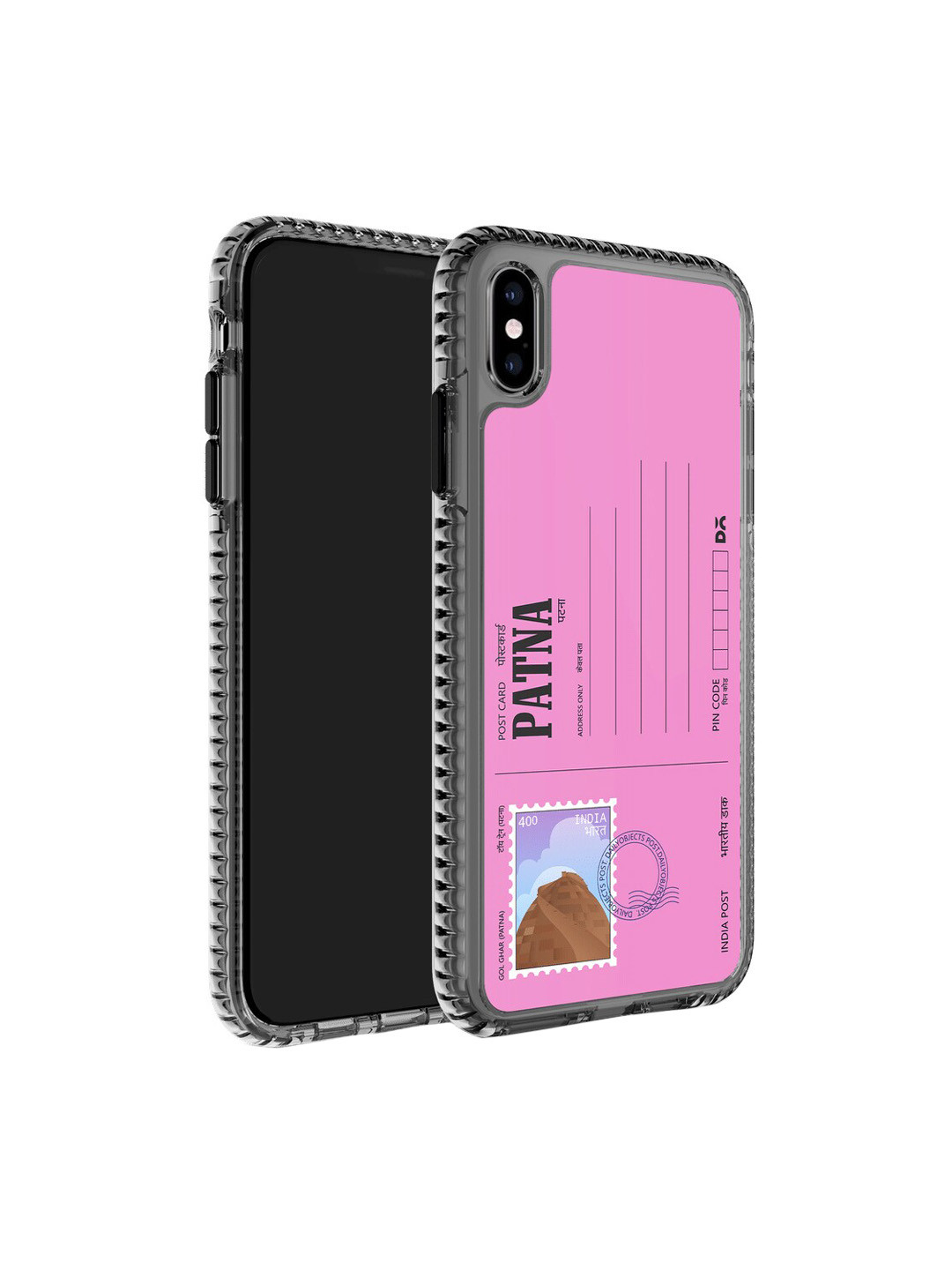 

DailyObjects Postcard Printed iPhone XS Max Phone Back case, Pink