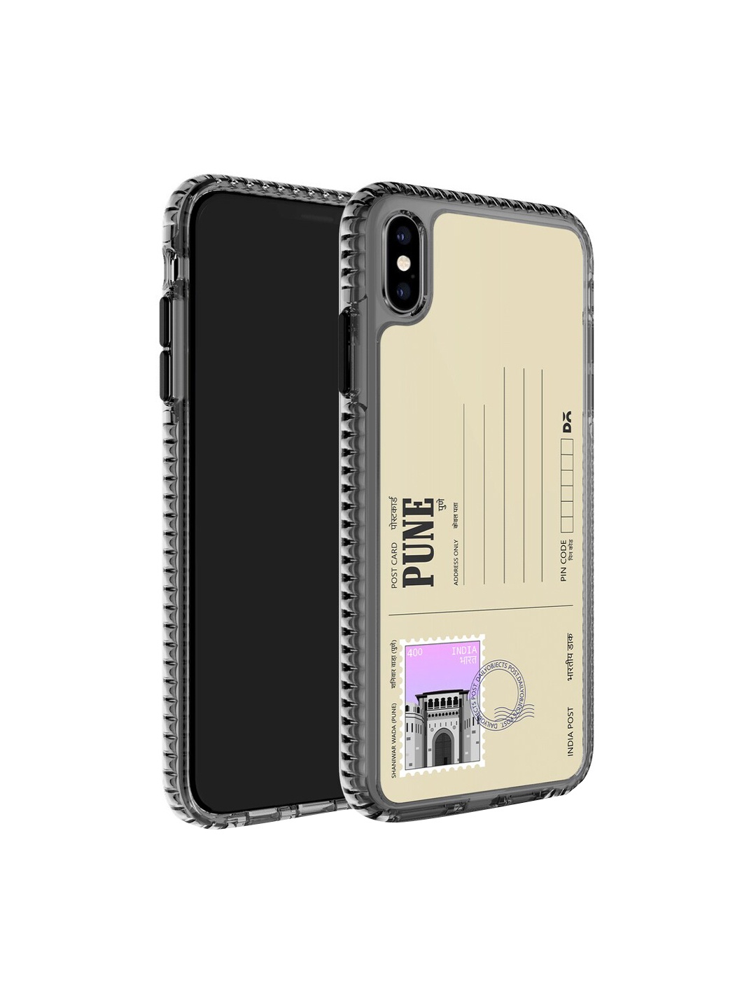 

DailyObjects Postcard Design Printed iPhone X Phone Back case, Beige