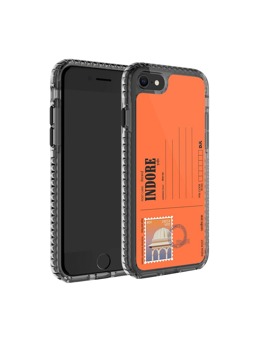 

DailyObjects Unisex Postcard Printed iPhone SE 2020 Phone Back Case, Orange