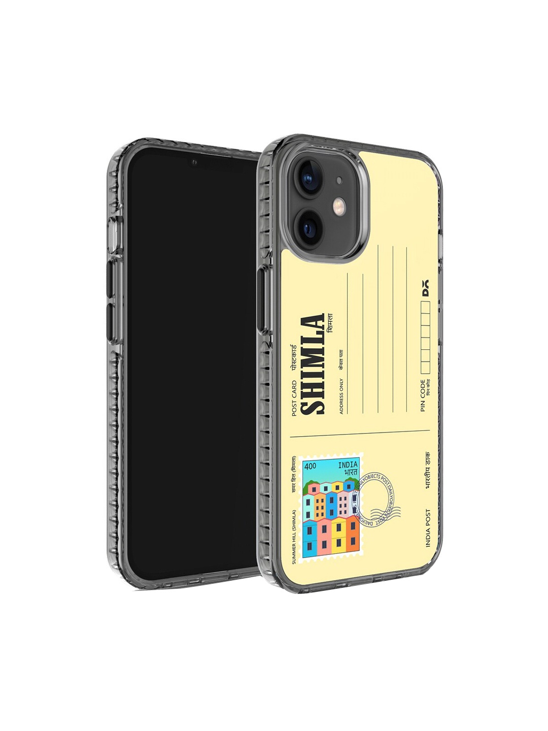

DailyObjects iPhone 12 Postcard Printed Impact Resistant Phone Back case, Beige