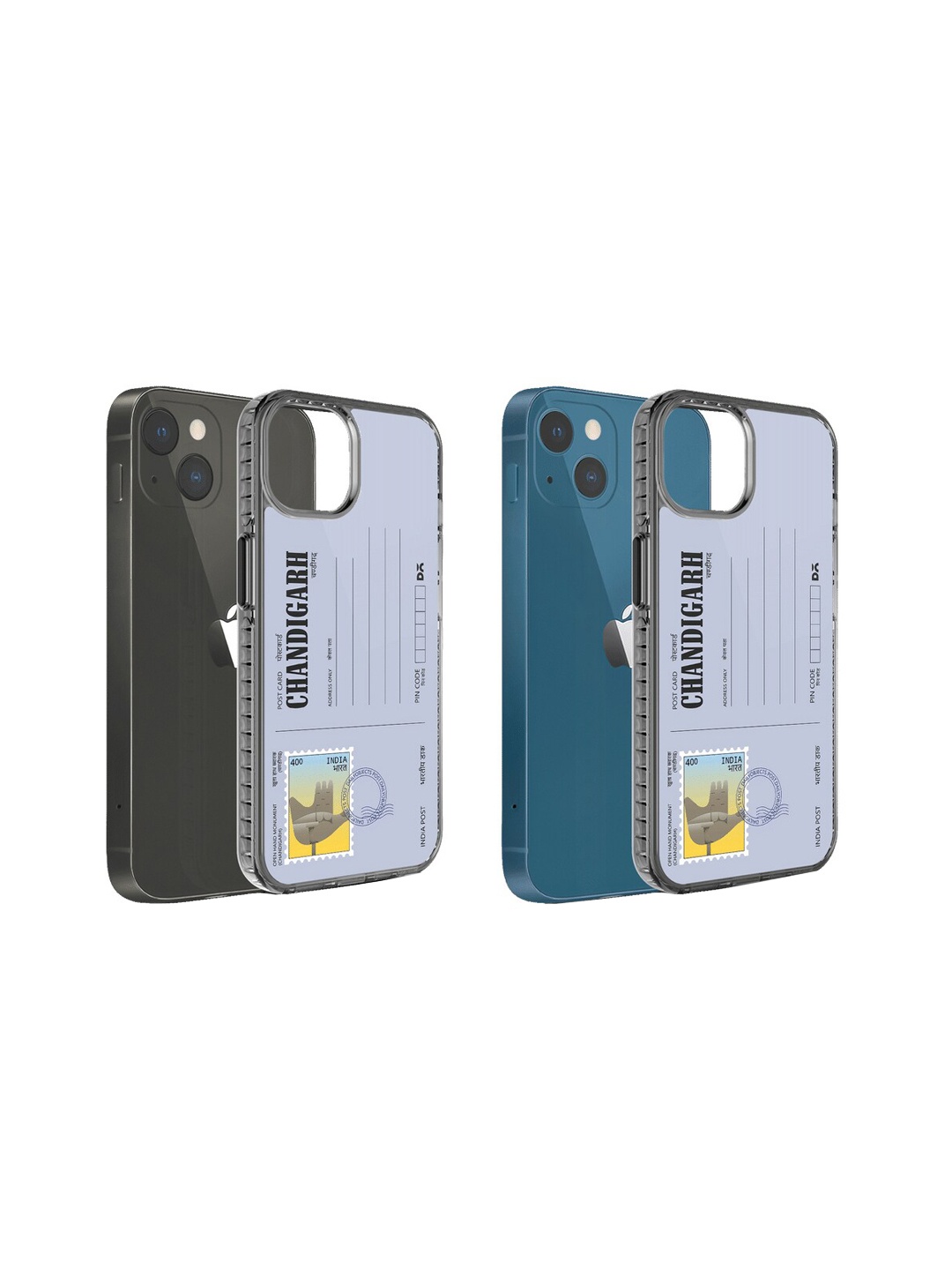 

DailyObjects Postcard Printed iPhone 13 Mini Phone Back case, Grey