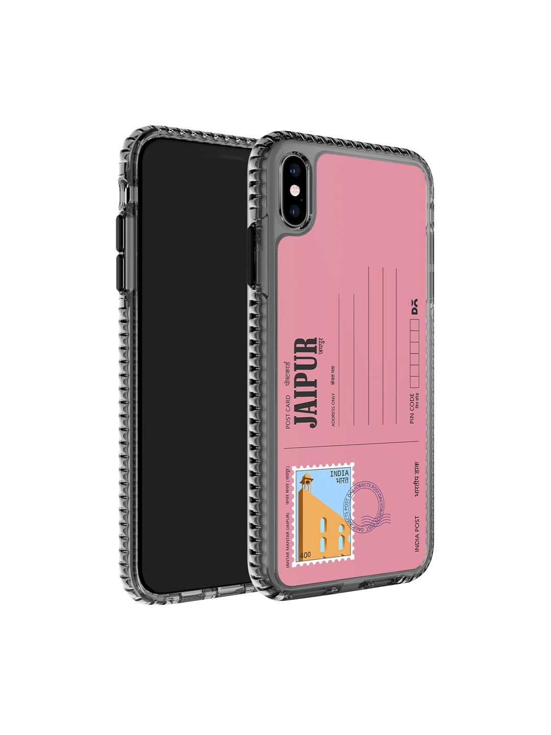 

DailyObjects Impact Resistant Postcard Printed iPhone XS Max Back case, Pink