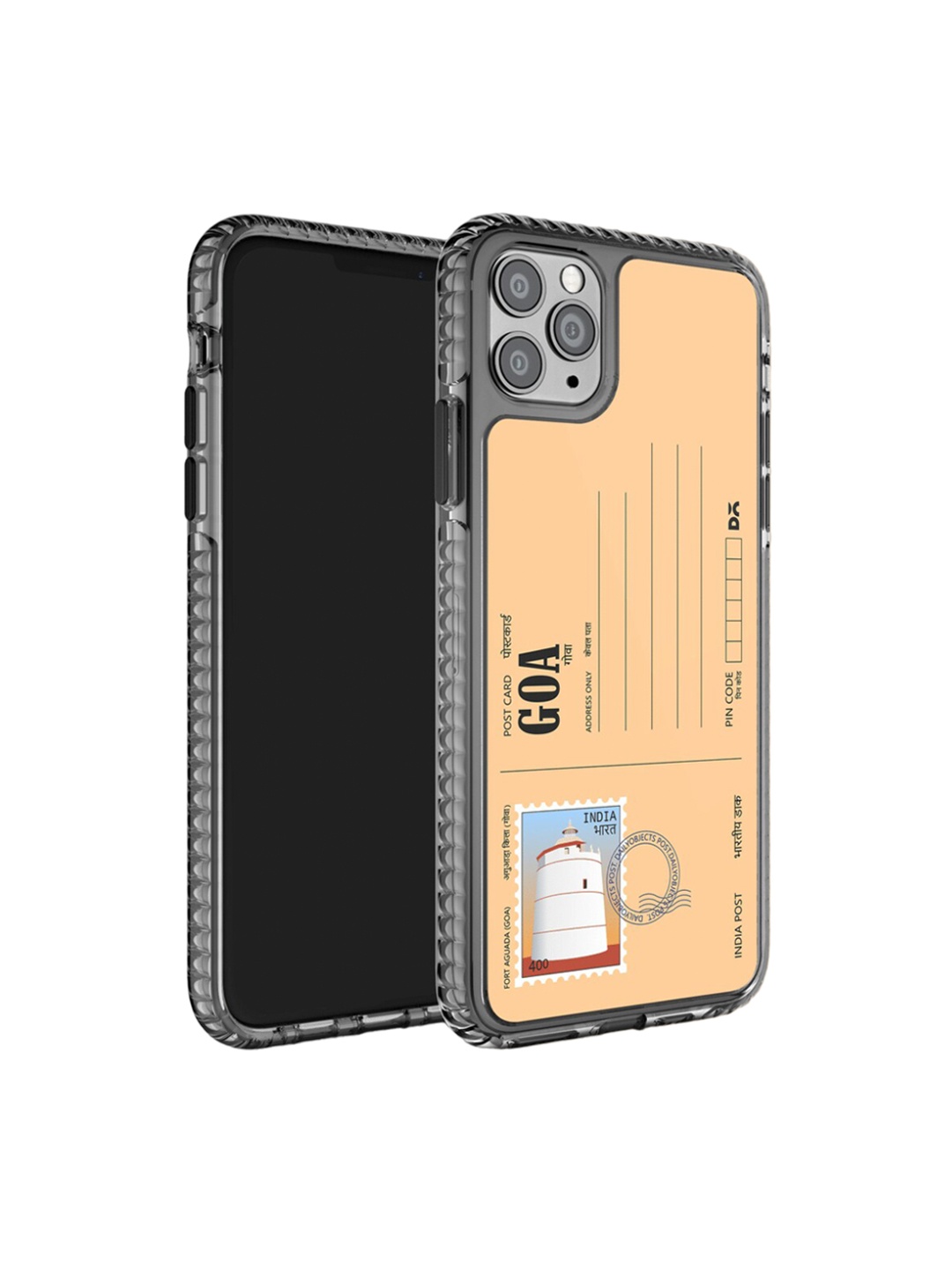 

DailyObjects Postcard Printed iPhone 11 Pro Max Phone Back Case, Beige