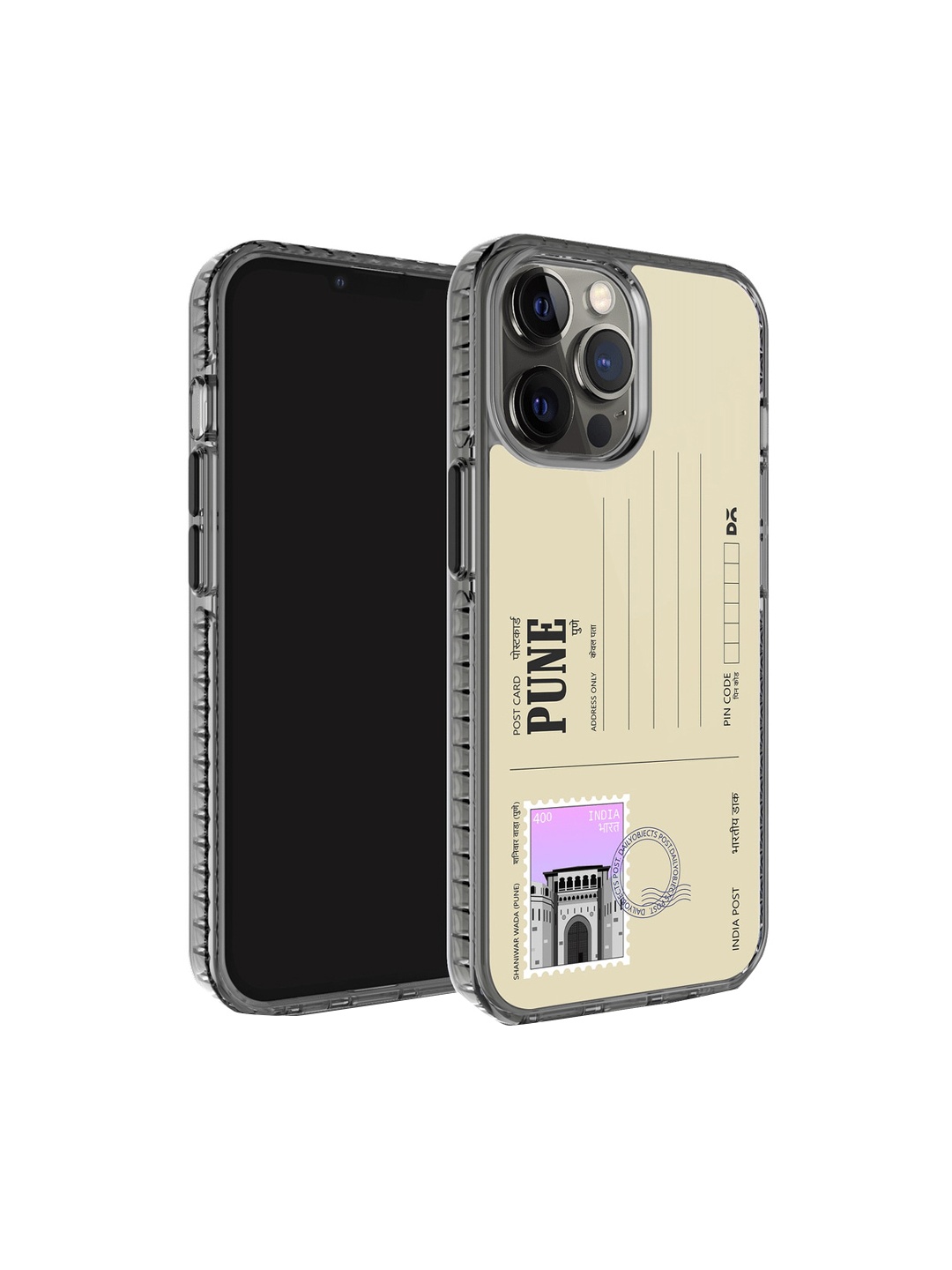 

DailyObjects Postcard Printed iPhone 12 Pro Phone Back Case, Beige