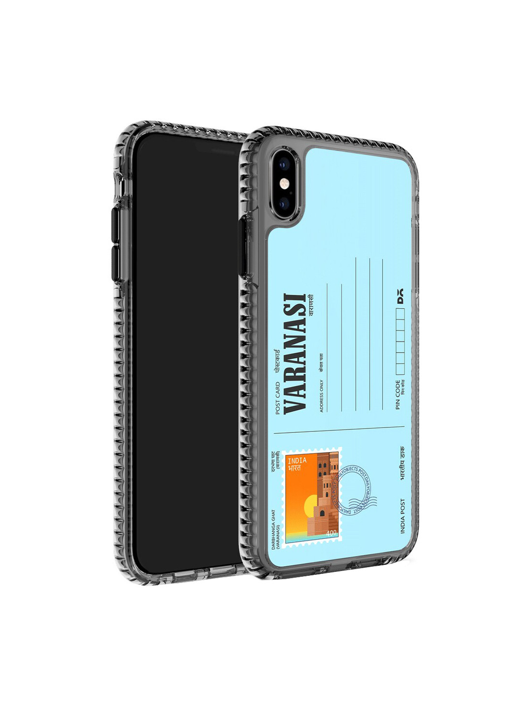 

DailyObjects Postcard Printed iPhone X Phone Back Case, Blue