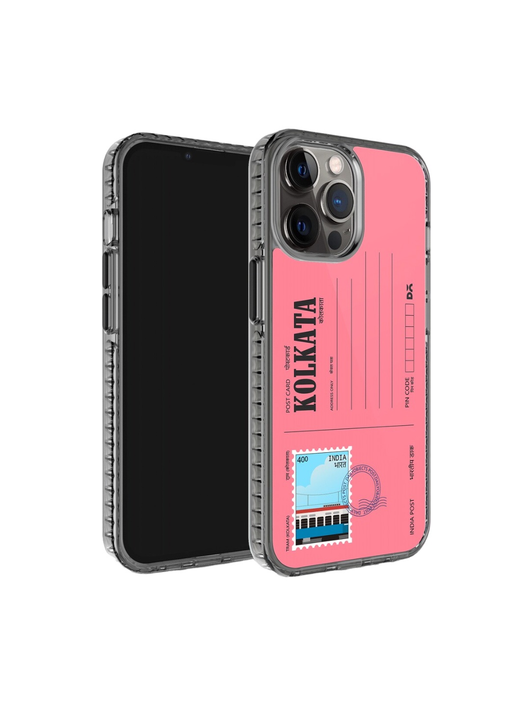 

DailyObjects Postcard Printed iPhone 12 Pro Max Phone Back case, Pink