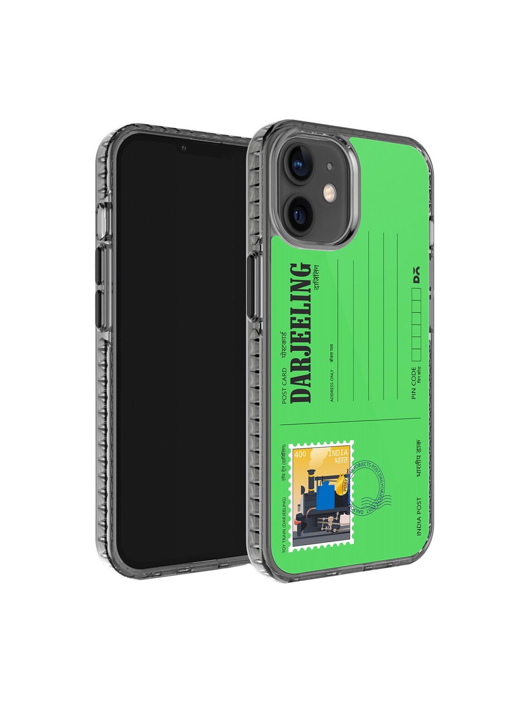 

DailyObjects Unisex Postcard Printed iPhone 12 Mini Phone Back Case, Green
