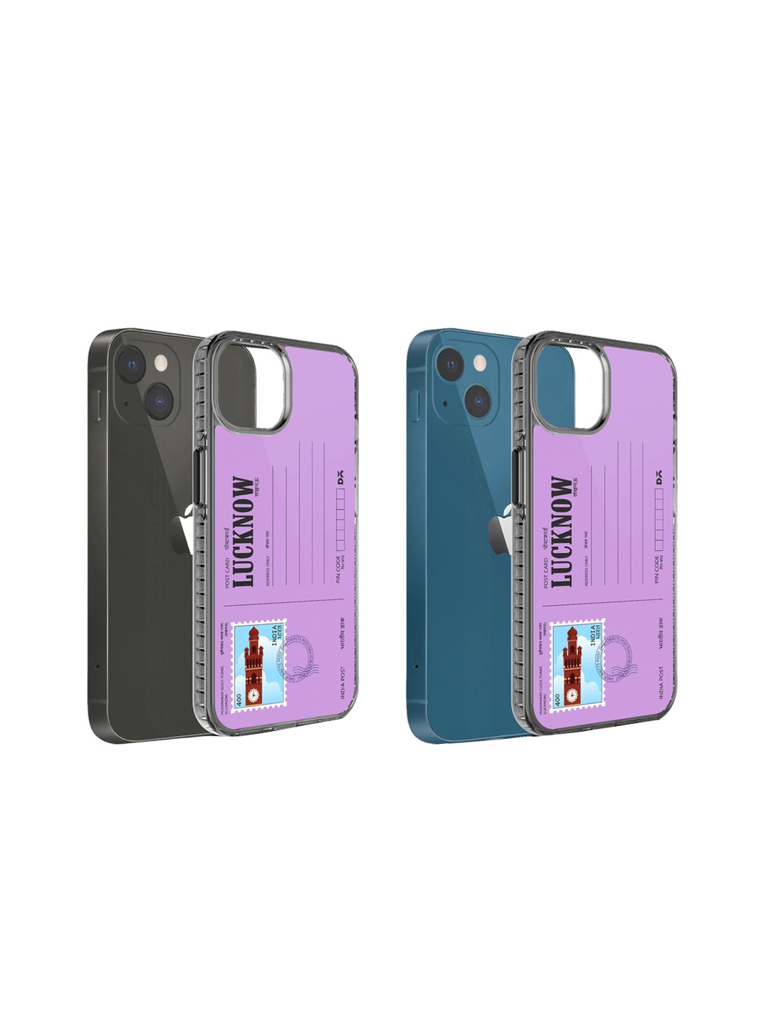 

DailyObjects Postcard Printed iPhone 13 Phone Back case, Purple