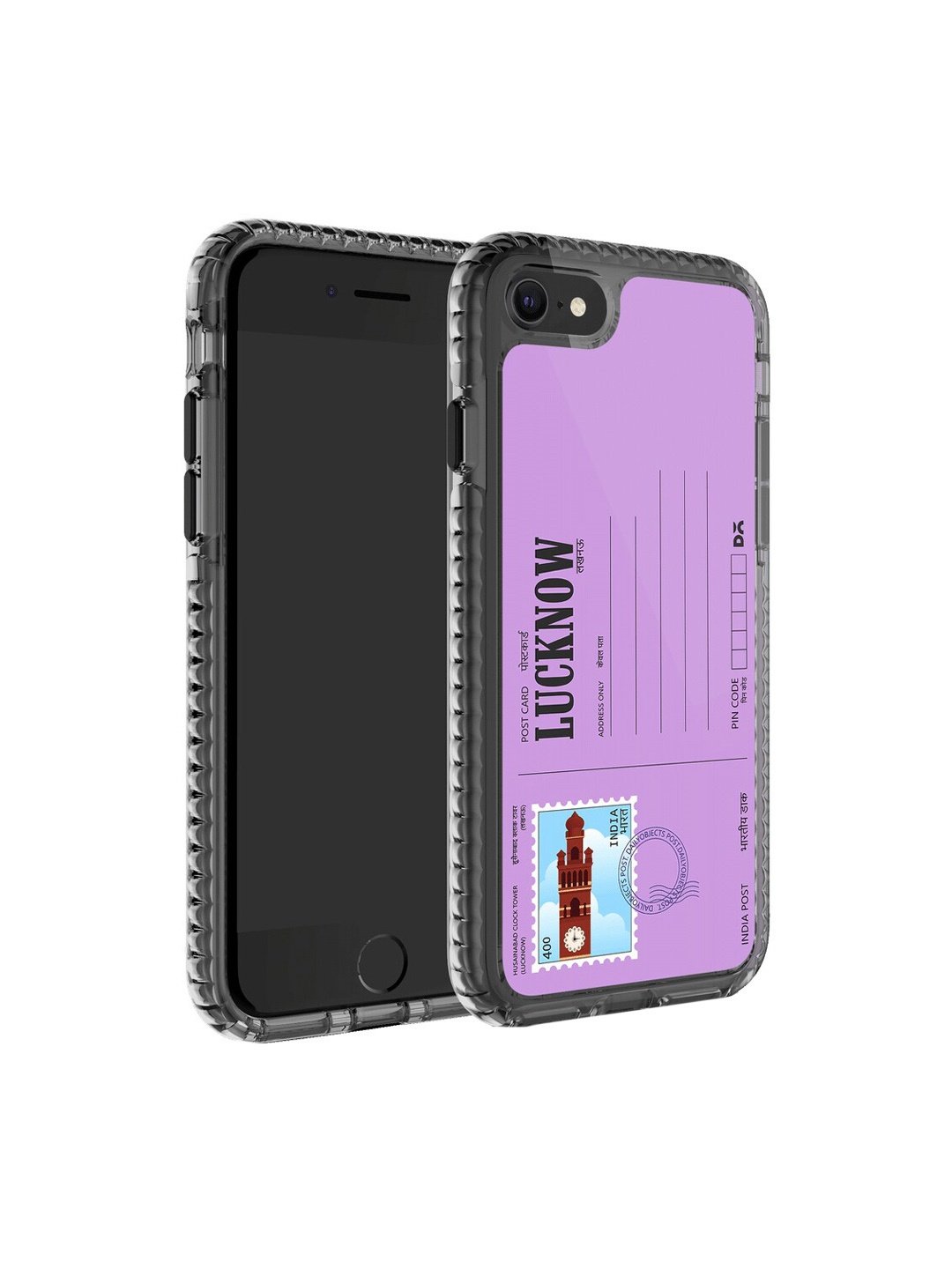 

DailyObjects Postcard Printed iPhone 7 Phone Back Case, Purple
