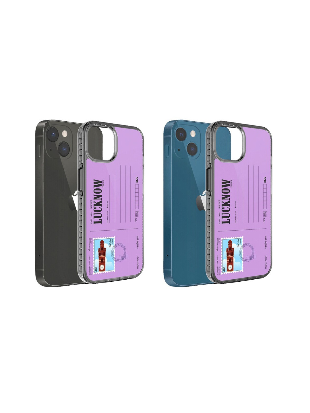 

DailyObjects Postcard Printed iPhone 14 Phone Back case, Purple
