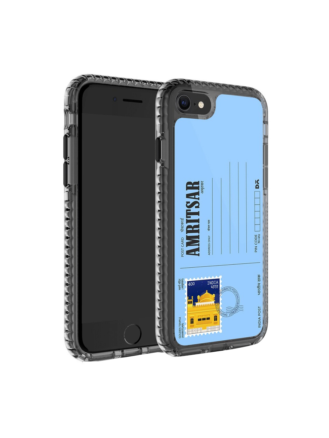 

DailyObjects Postcard Printed iPhone SE 2020 Phone Back case, Blue