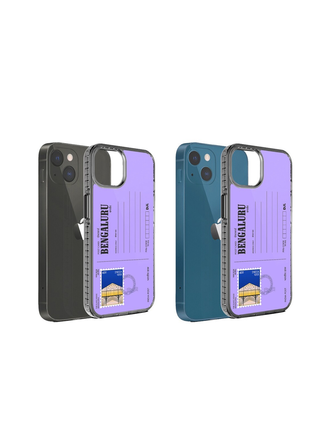 

DailyObjects Postcard Printed iPhone 14 Plus Phone Back Case, Purple
