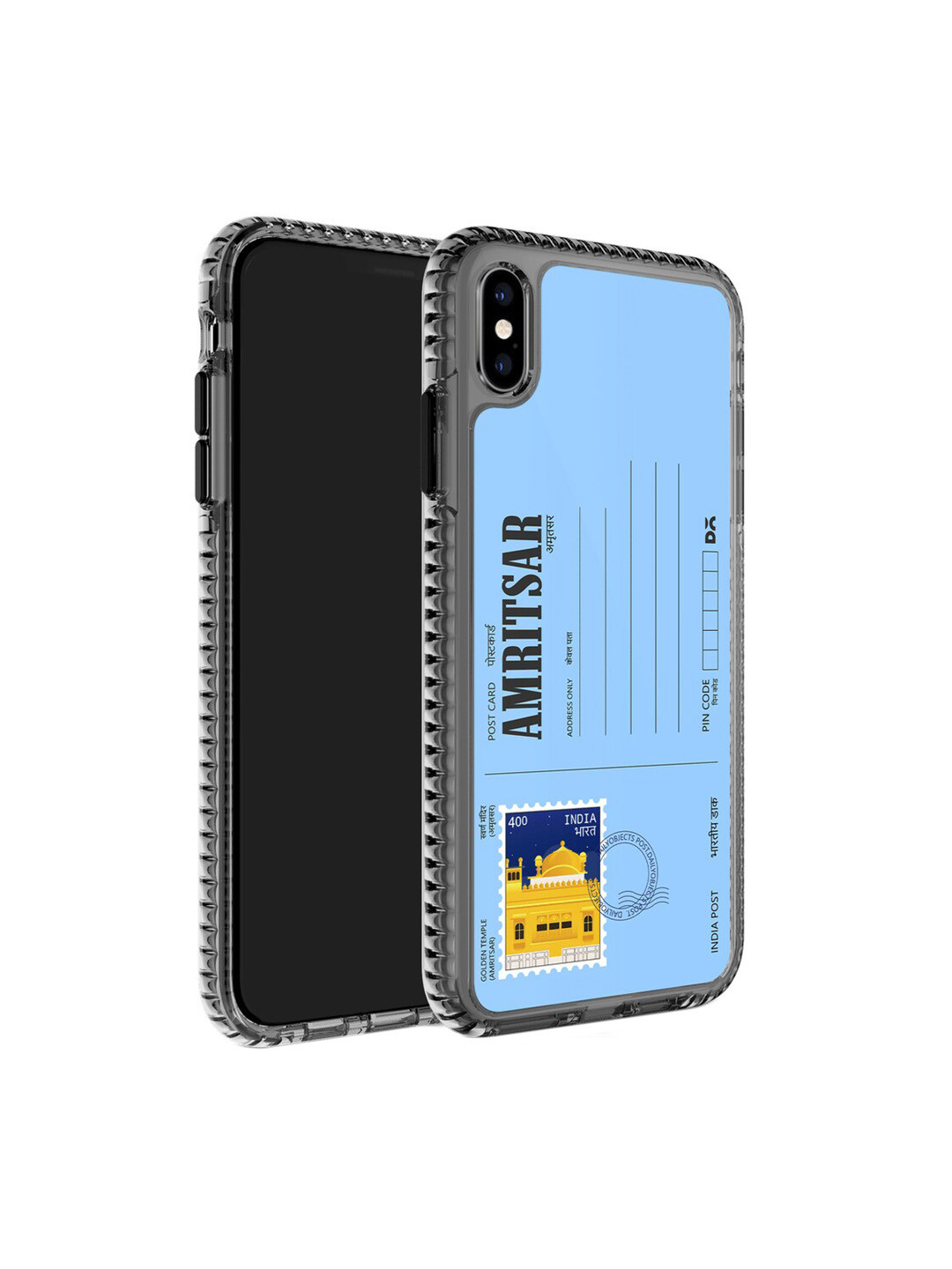 

DailyObjects Impact Resistant Postcard Printed iPhone XS Max Back Case, Blue