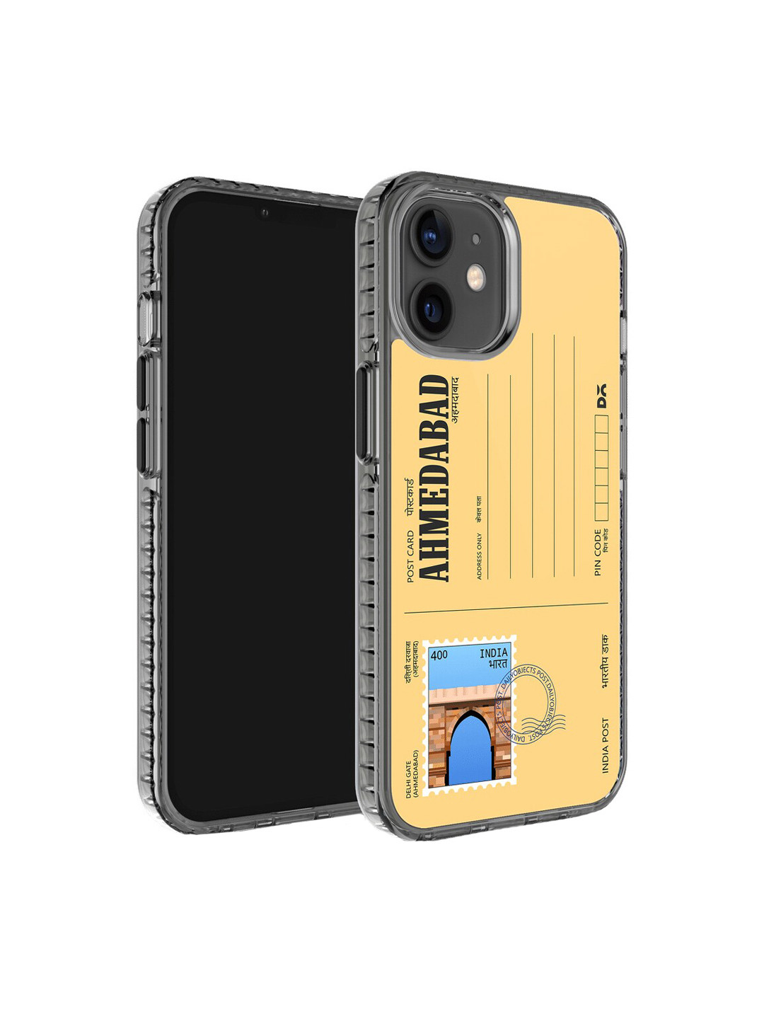 

DailyObjects Postcard Printed iPhone 12 Phone Back case, Beige