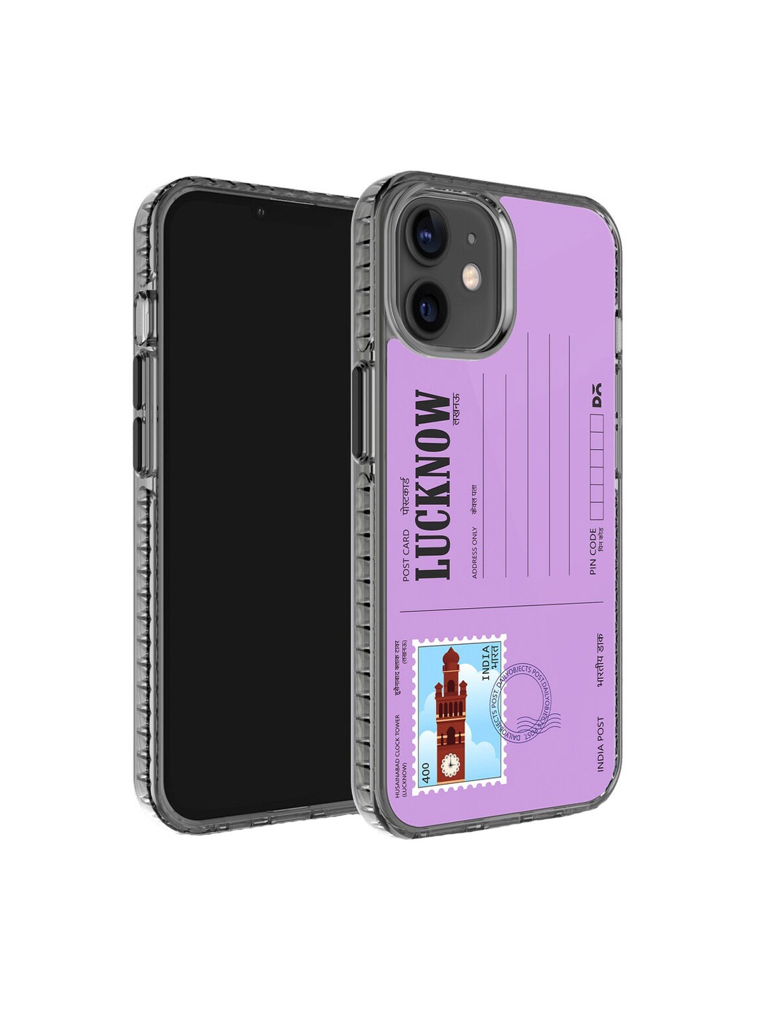 

DailyObjects Postcard Printed iPhone 12 Mini Phone Back Case, Purple