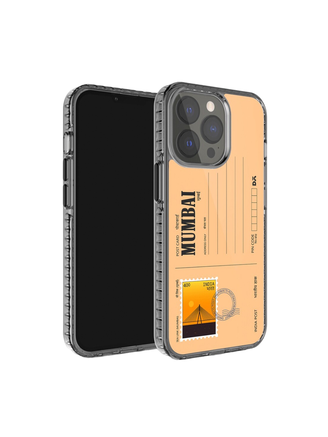 

DailyObjects Postcard Printed iPhone 13 Pro Phone Back Case, Peach