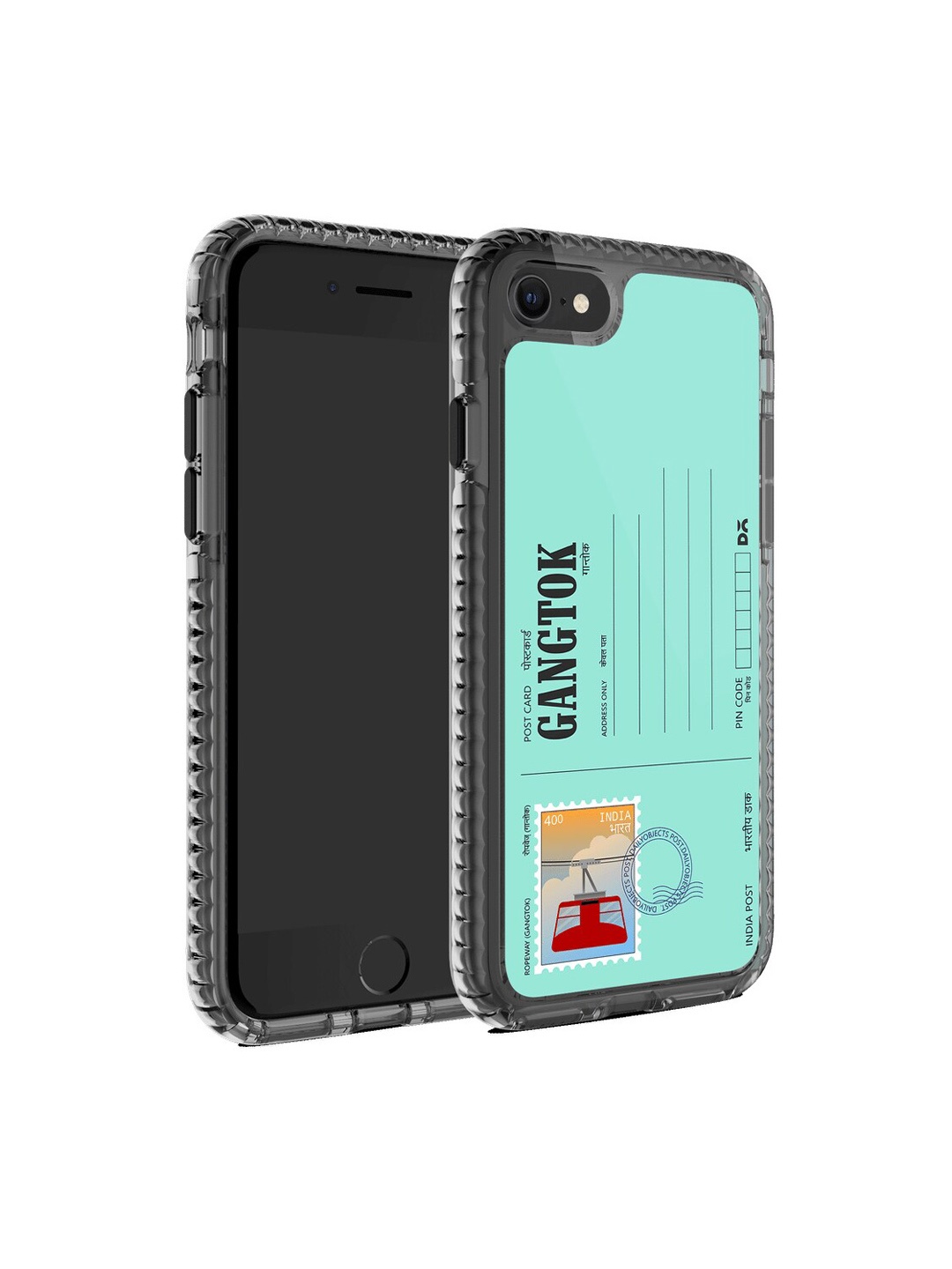 

DailyObjects Postcard Printed iPhone 7 Phone Back case, Blue