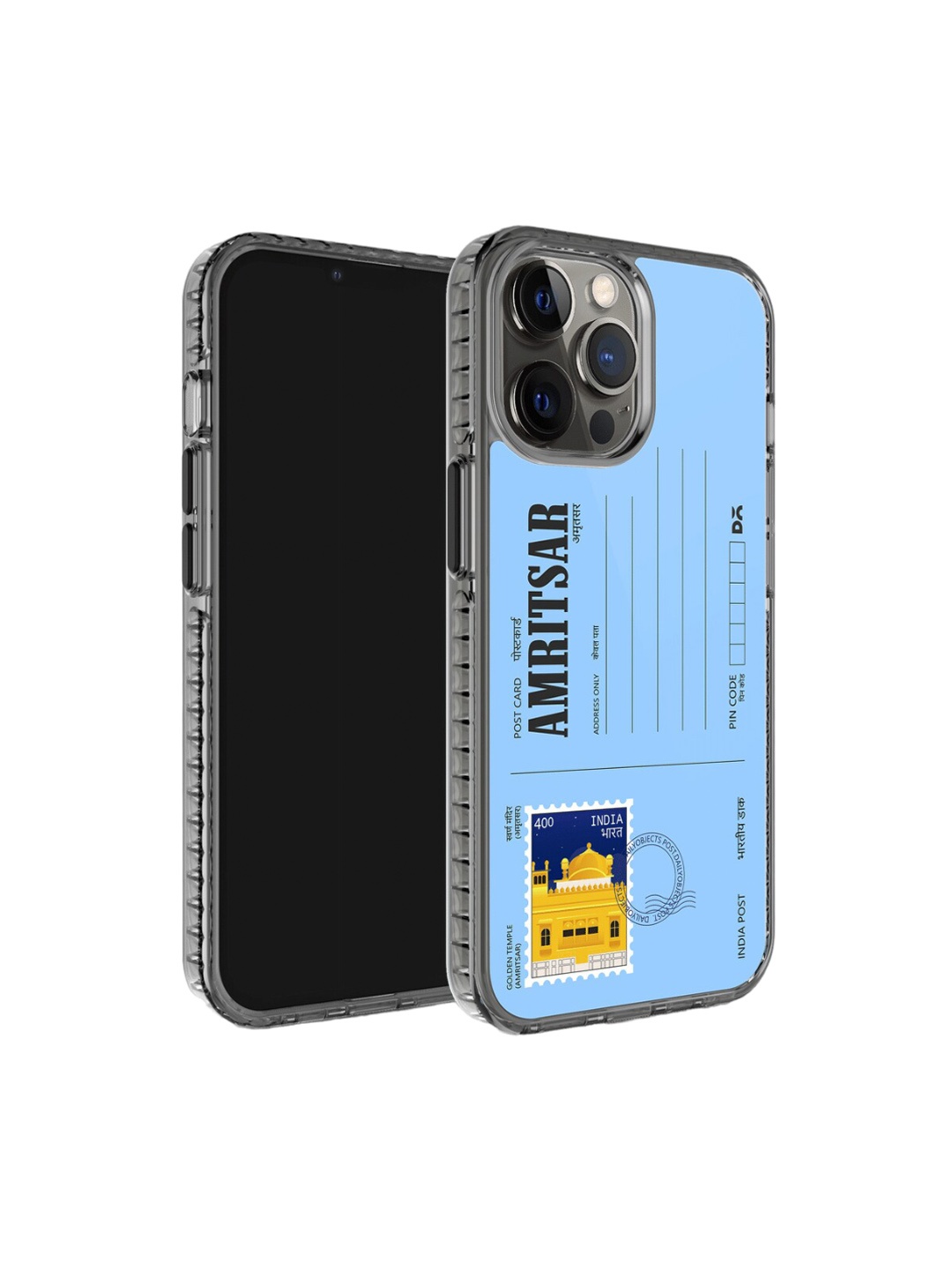 

DailyObjects Postcard Printed iPhone 12 Pro Max Phone Back case, Blue