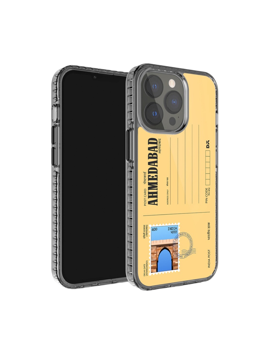 

DailyObjects Postcard-Printed iPhone 14 Pro Max Back Case, Yellow