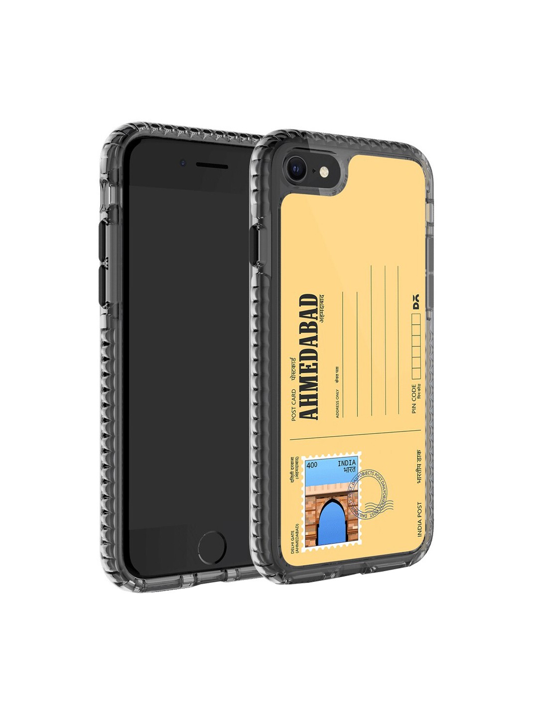 

DailyObjects Postcard Printed iPhone 8 Phone Back Case, Yellow