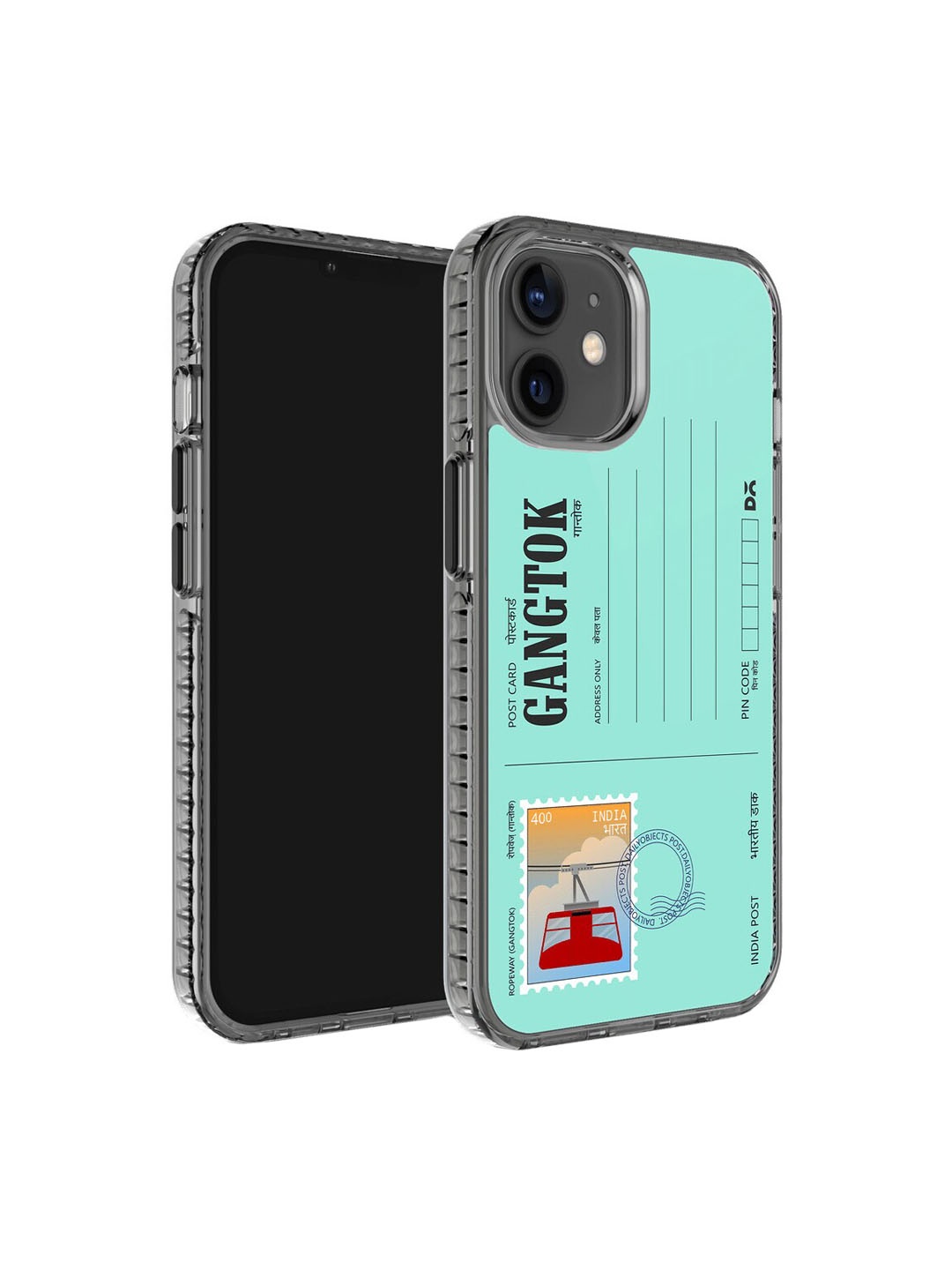 

DailyObjects Postcard Printed Impact Resistant iPhone 12 Mini Phone Back case, Green