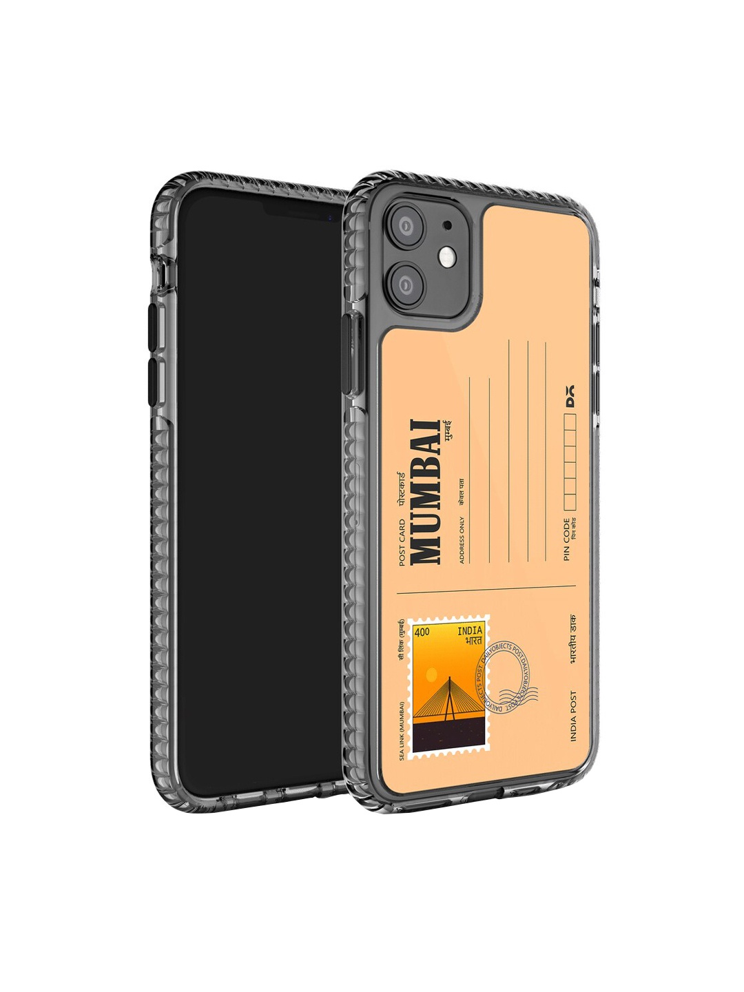 

DailyObjects Postcard Printed iPhone 11 Phone Back Case, Peach