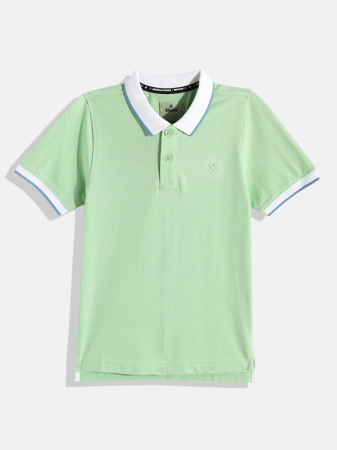 

WROGN YOUTH Boys Solid Polo Collar T-shirt, Green