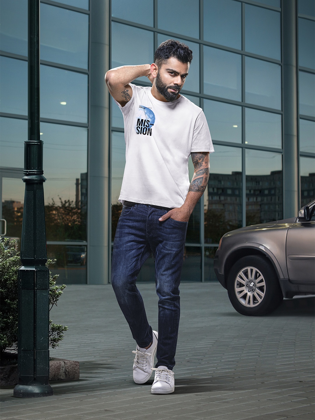 

WROGN Typography Printed Pure Cotton Slim Fit T-shirt, White