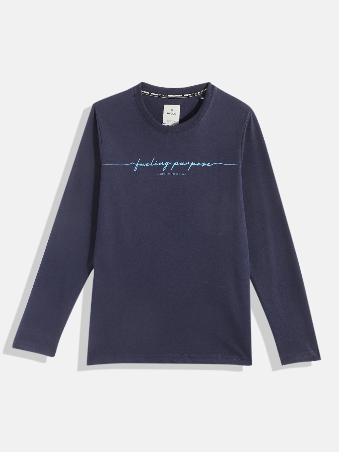 

WROGN YOUTH Boys Printed T-shirt, Navy blue