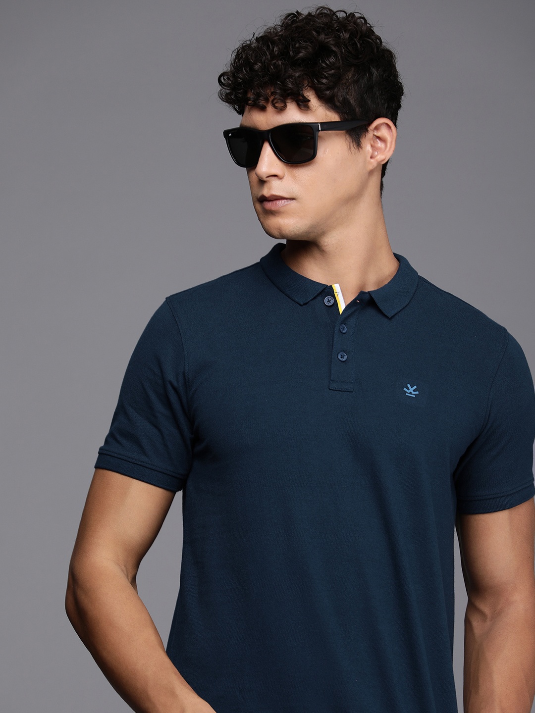 

WROGN Polo Collar T-shirt, Navy blue