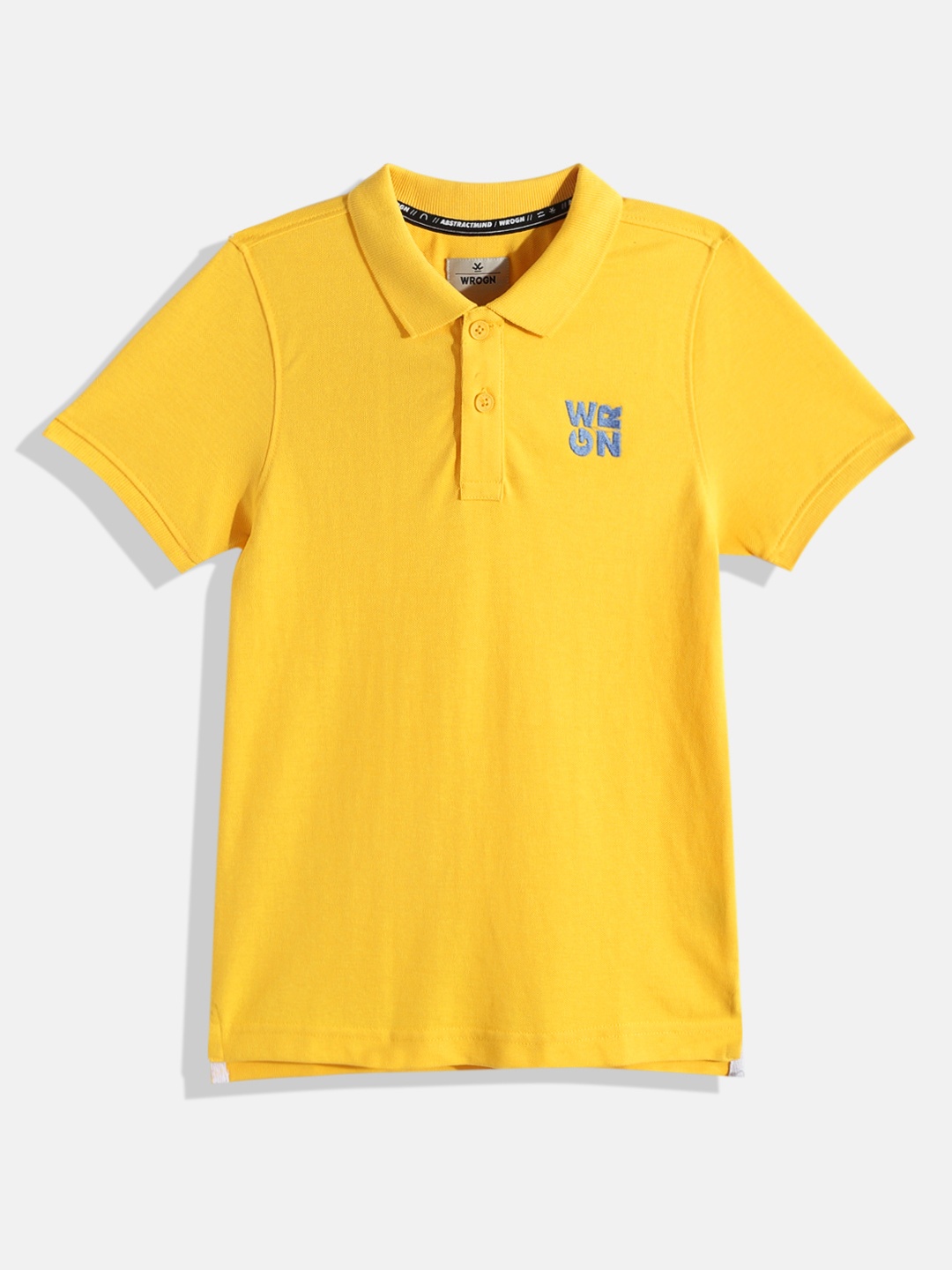 

WROGN YOUTH Boys Solid Polo Collar T-shirt, Yellow