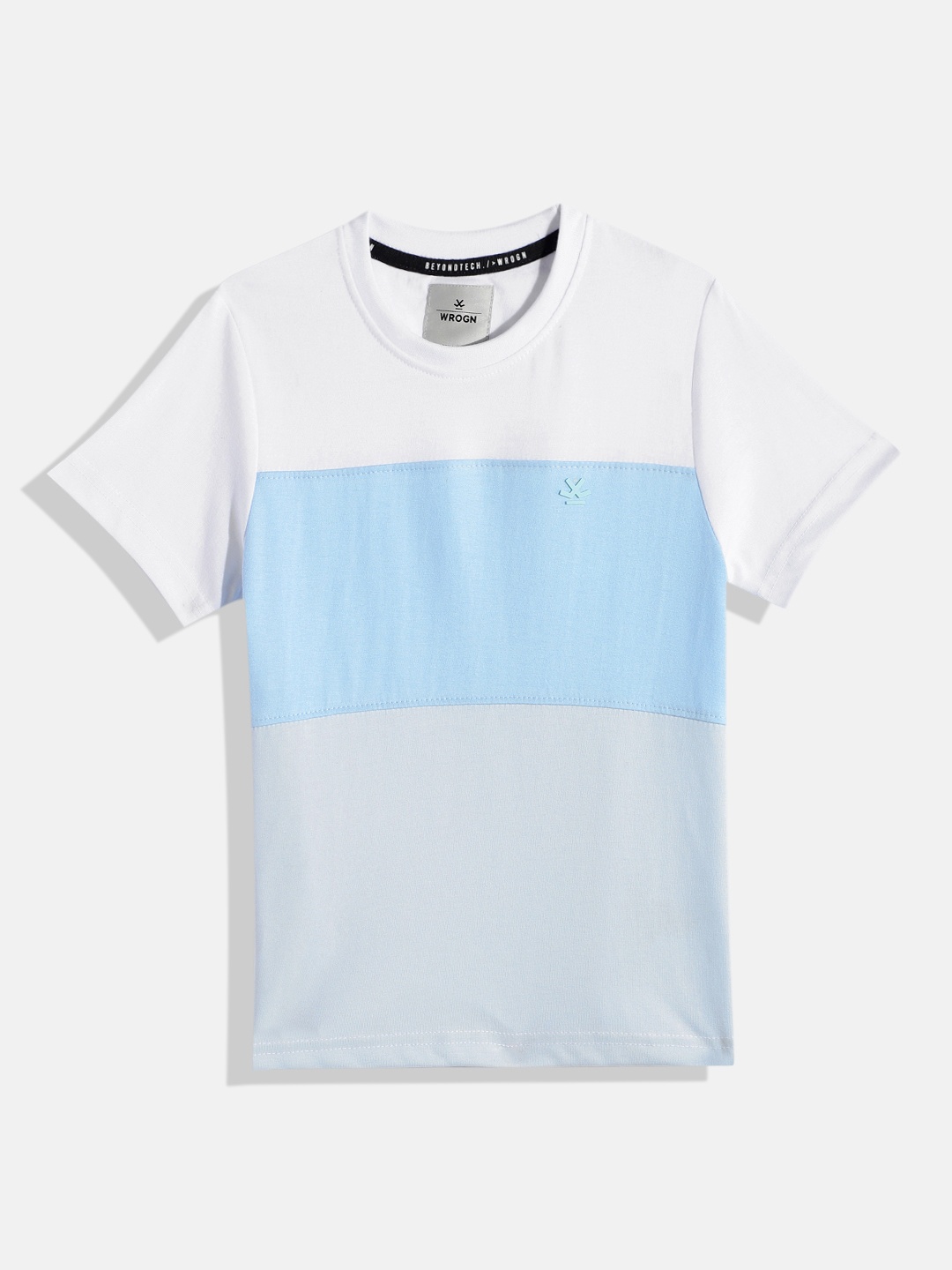 

WROGN YOUTH Boys Colourblocked T-shirt, Blue