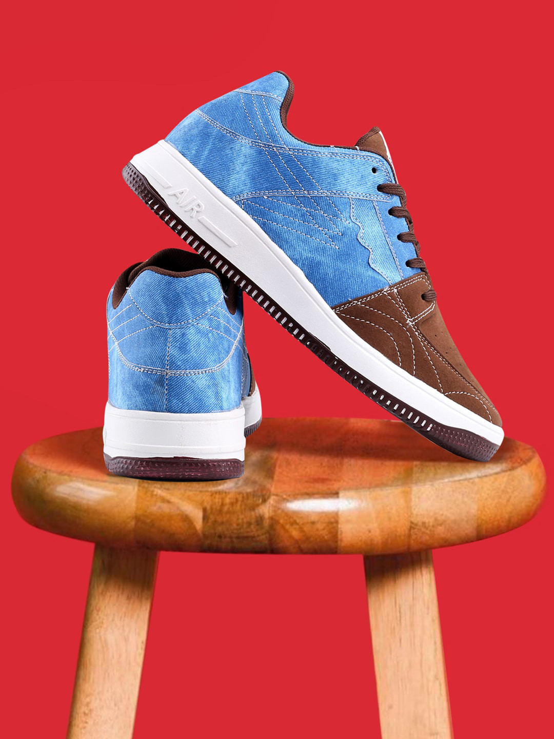 

Woakers Men Colourblocked Waterproof Lining Sneakers, Blue