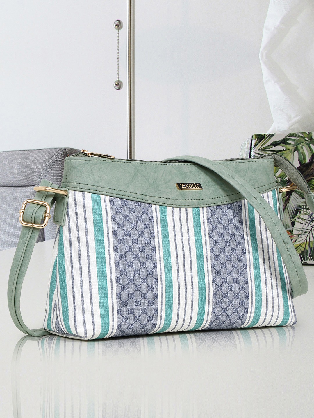

Exotic PU Bowling Hobo Bag With Fringed, Green